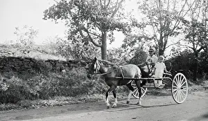 Jacqueline Bouvier Kennedy Taking the Children on a Cart Ride