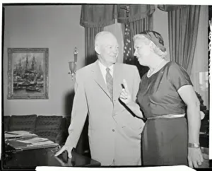 Jacqueline Cochran with President Dwight Eisenhower