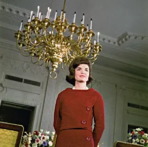 Chandelier Prints: Jacqueline Kennedy on CBS White House Tour