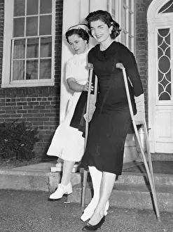 Elegance Endures: The Jacqueline Kennedy Onassis Legacy: Jacqueline Kennedy on Crutches