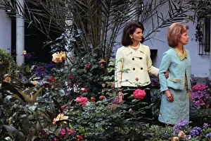 Sevilla Prints: Jacqueline Kennedy and Duchess of Alba in Outdoor Garden