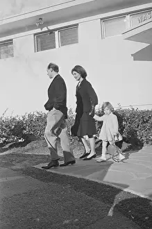 Jacqueline Kennedy Escorting Her Daughter