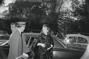 Jacqueline Kennedy Exiting Automobile
