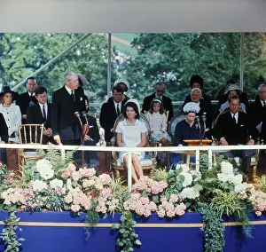 Jacqueline Kennedy and Family at Memorial in England