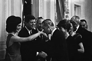 Jacqueline Kennedy Being Greeted