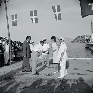 Epidaurus Prints: Jacqueline Kennedy Being Greeted by Mayor of Epidaurus