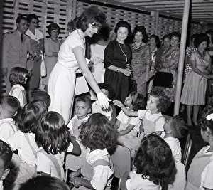 Caracas Prints: Jacqueline Kennedy Greeting Kindergarten