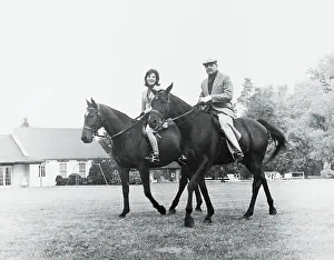 Jacqueline Kennedy and Mohammad Ayub Khan on Horses