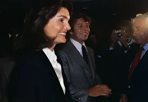 Jacqueline Kennedy Onassis Smiling Alongside Columnist Pete Hamill
