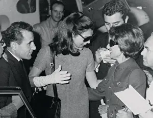 Jacqueline Kennedy Onassis talking with Mrs. Artemis Garufalides