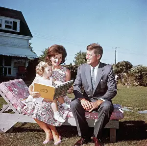 Yard Prints: Jacqueline Kennedy Reading to Her Daughter Caroline