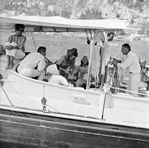 Ravello Prints: Jacqueline Kennedy Riding on Boat