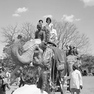 Jaipur Prints: Jacqueline Kennedy Riding an Elephant