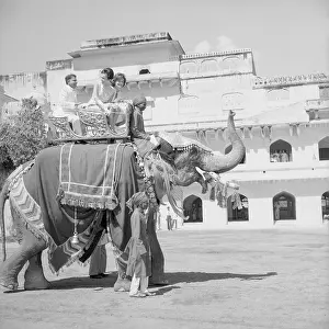 Jaipur Prints: Jacqueline Kennedy Riding an Elephant