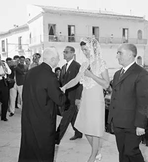 Jacqueline Kennedy Shaking Hands with Francesco Camera