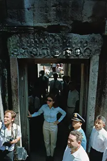 Jacqueline Kennedy Standing in a Doorway