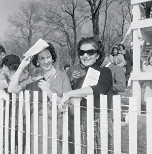 Jacqueline Kennedy Standing Next to Mrs. Newell Ward