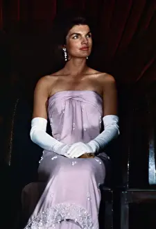 Strapless Prints: Jacqueline Kennedy in Strapless Gown