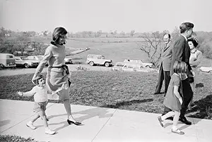 Jacqueline Kennedy Taking Son to Church