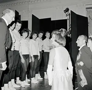 Jacqueline Kennedy Talking to Jerome Robbins and His Cast