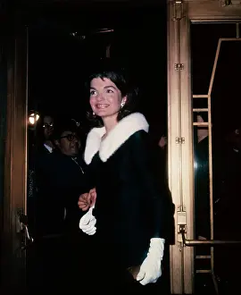 Fur Collar Prints: Jacqueline Kennedy at Theater