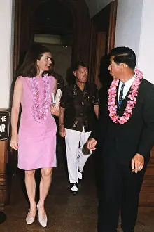 Jacqueline Kennedy Walking While on Her Hawaiian Tour