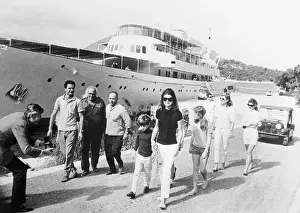 Paparazzi Prints: Jacqueline Kennedy Walking Beside Yacht