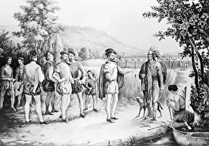 Interview Prints: Jacques Cartier's First Meeting with Canadian Indians