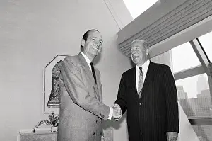 Shultz Prints: Jacques Chirac Greets George Shultz
