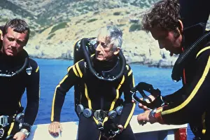 Keystone Prints: Jacques Cousteau Wearing Diving Gear