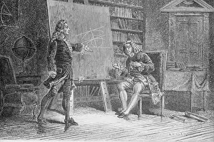 Geometry Prints: Jacques and Jean Bernouilli Discussing Geometry