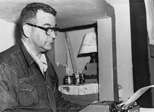 Jacques Mornard working on Typewriter