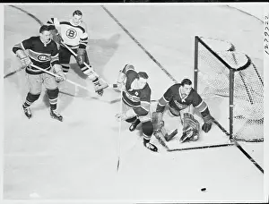 Jacques Plante Protecting the Goal