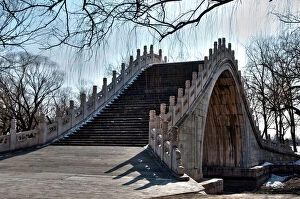 Cold Temperature Collection: Jade Belt Bridge of Summer Palace Beijing China