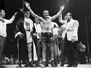 Jake Lamotta Celebrating Middleweight Win