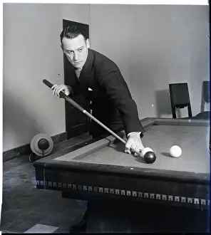 Billiards Prints: Jake Schaeffer Billiard Chamionship