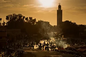 Images Dated 12th November 2015: Jamaa el Fna (also Jemaa el-Fnaa, Djema el-Fna or Djemaa el-Fnaa) is a square
