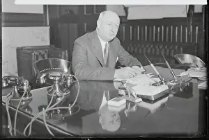 James A. Farley Pausing at His Desk