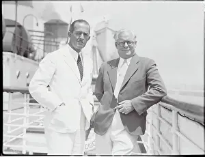 James B. Shackelford and George Dromgold on Ship Deck