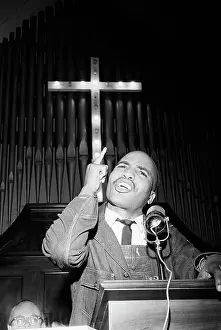 Selma Prints: James Bevel at Microphone