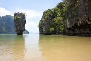 Eroding Prints: James Bond rocks in the Phnag Nga Bay, Thailand, Asia