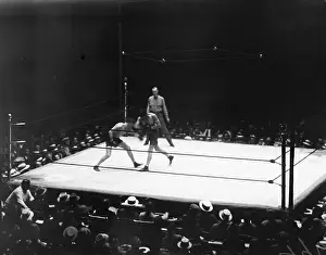 James J Prints: James Braddock Boxing Against Tommy Loughran