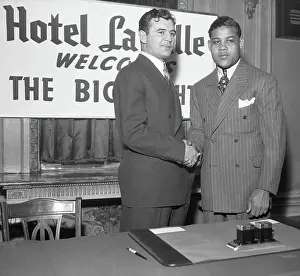 Braddock Prints: James Braddock and Joe Louis Shaking Hands