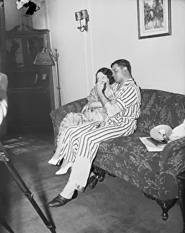 Hotel Room Prints: James Braddock Showing Wife Left Fist