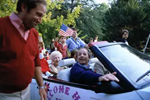 Brady Prints: James Brady in Motorcade While Visiting University of Illinois