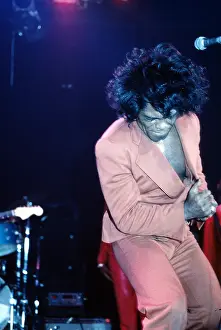 Prints of RESEDA, CA - JANUARY 31: Godfather of Soul James Brown performs onstage at the Country Club on January 31, 1982 in Reseda, California. (Photo by Michael Ochs Archives/Getty Images) Soul Power: A Visual Journey Through the Godfather of Soul’s Electrifying Legacy: James Brown Live At The Country Club