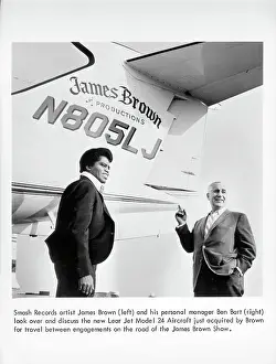James Brown And His Manager With His Lear Jet