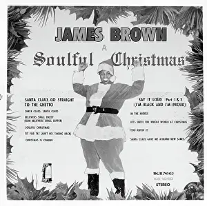 Prints of 1968: Album cover for Godfather of Soul James Brown's Soulful Christmas album which was released in 1968. (Photo by Michael Ochs Archives/Getty Images) Rare and Iconic Images from Music's Golden Era: James Brown Soulful Christmas Album Cover