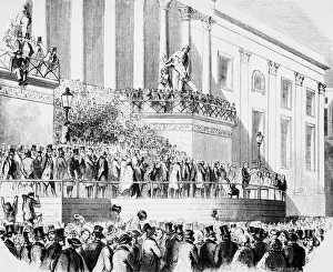 Inauguration Prints: James Buchanan Giving Inaugural Address