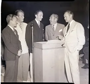 Podium Prints: James Cagney and Fellow Actors at Podium